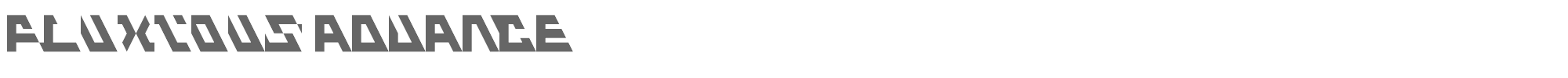 Sample characters Fluxious Advance Font